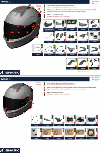  Shark Skwal i3/D-Skwal 3 Büyük Kapak Arka Spoiler ve0806