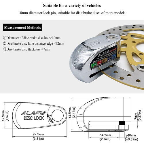  Kilit Disk Model  Alarmlı fs8308